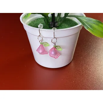 Náušnice HandMade by NiJa + VeJa Naušnice - kytka konvalinky (fialová)