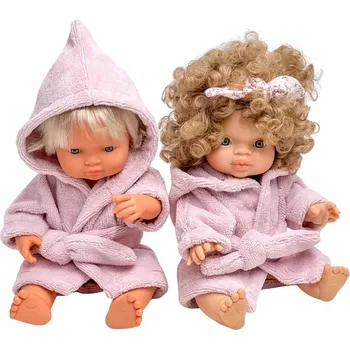 Dámský župan Froté župan pro panenku Miniland 38 Cm, Růžový