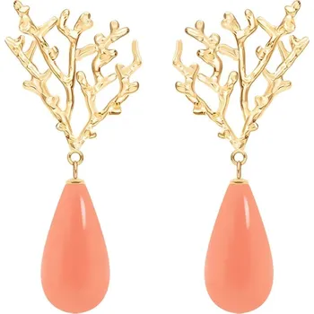 Náušnice Pozlacené náušnice Lilou 253/46/KOL/KOR/PO zlatá GLD, vel. ONE SIZE