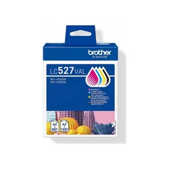 Počítačové příslušenství Brother LC527 Value Pack - 4-balení - cerná, žlutá, azurová, purpurová - originální - závesný box - inkoustová cartridge - pro Brother MFC-J4350DW, MFC-J4550DW