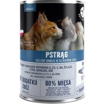 Krmivo pro kočku PetRepublic Bezobilné Mokré Krmivo Pro Kočky 400g V Omáčce s Pstruhem