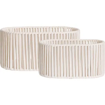 Úložný box House Nordic Sada 2 úložných košíků z bavlny, krémová, Arese