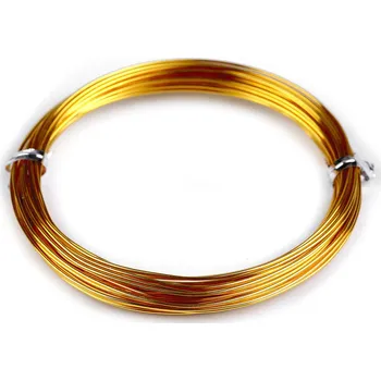 Vázací drát Drát hliníkový Ø1 mm, malé, 7 zlatá lesk