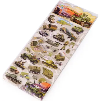 samolepka Samolepky 3D auta, malé, 4 viz foto army