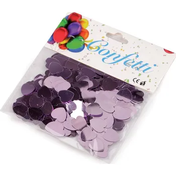 Konfety srdce - na párty, svatbu, oslavu, malé, 3 pudrová