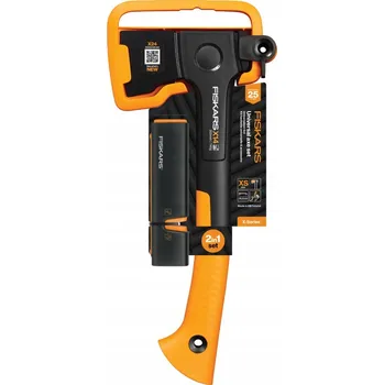 Sekera Sada zahradnického nářadí Fiskars sekera X14 + brousek 2 ks