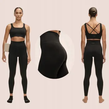 Dámské legíny Dámské legíny CASALL Scallop High Waist Seamless Tights černé M