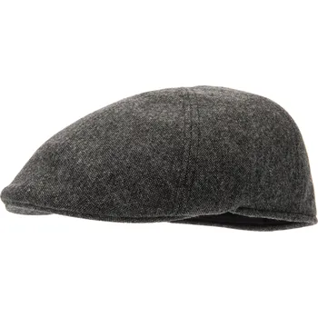 Čepice CTH Ericsson of Sweden Pánská zimní šedá tvídová vlněná bekovka - Luke Moon Vintage Grey - Ivy Cap Velikost: 59 cm (L)