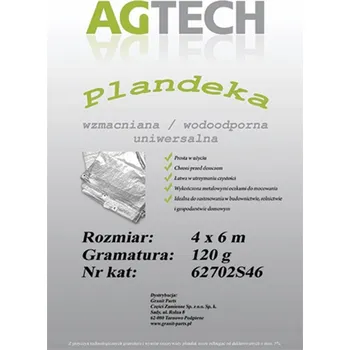 Krycí plachta Zesílená plachta 4 x 6 m stříbrná 62702S46 PL 1204/6