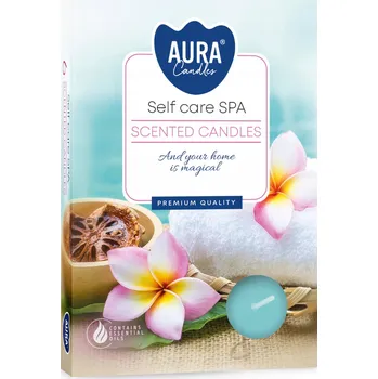 Svíčka Parafínová vonná svíčka SELF CARE SPA Aura 6 ks