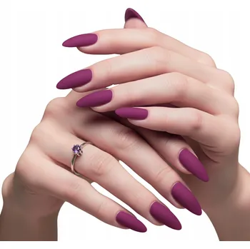 Umělé nehty MATNÉ UMĚLÉ NEHTOVÉ ŠPIČKY - 24 ks - ZS19