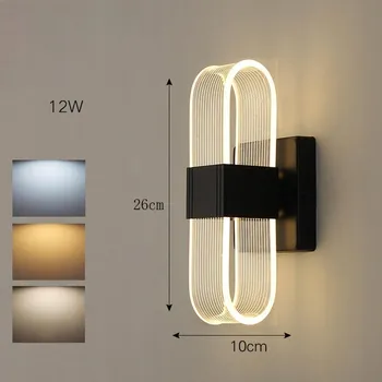 Nástěnné svítidlo KINKIET ŚCIENNY LAMPA LED Nástěnné LED svítidlo chromové moderní 3
