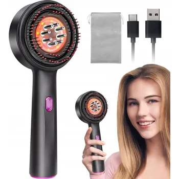 Masážní přístroj MASÁŽNÍ PŘÍSTROJ NA POKOŽKU HLAVY ELEKTRICKÝ MASÁŽNÍ HŘEBEN 3 REŽIMY 1400 MAH 3,7 V