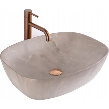 Umyvadlo Umyvadlo na desku obdélníkové Rea Freja 51 cm béžové