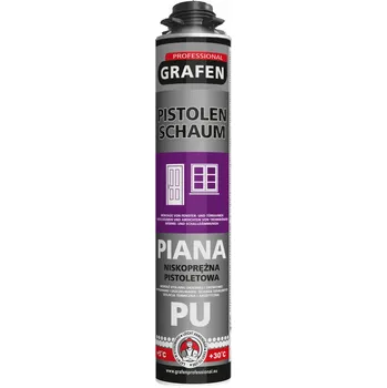 Montážní pěna Nízkoexpanzní PU pěna pistolová na dveře, okna, vyplňování Grafen 750ml.