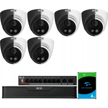 IP kamera SADA IP MONITORINGU 6 KAMER BCS-P-EIP28FSR3L2-AI2 PRO DŮM, OBCHOD, FIRMU 8 Mpx