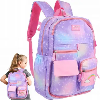 Městský batoh Školní batoh vícekomorový SUPVOX fialový