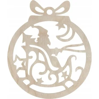 Vánoční dekorace DŘEVĚNÁ VÁNOČNÍ KOULE MAŠLIČKA SANĚ NA VÁNOČNÍ STROMEK VÁNOČNÍ OZDOBY