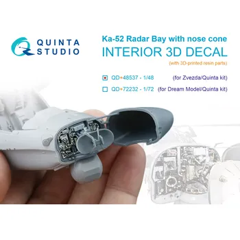Plastikový model Quinta studio 1/48 Ka-52 radar bay with nose cone (ZVE/QNT)