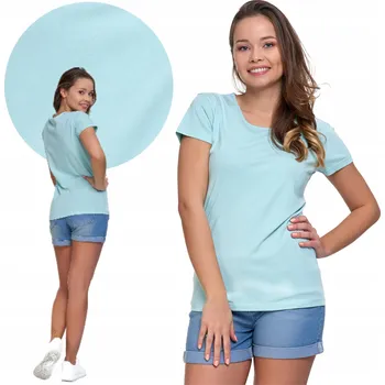 Tričko Dámské tričko s krátkým rukávem Bavlněné Mátové MORAJ S