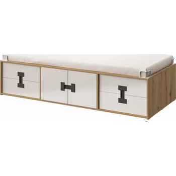 Dětská postel Max-i Dětská postel 90x200 BREYSTON 15 | dub artisan / bílý lesk