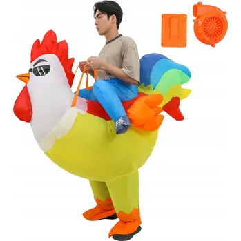 Karnevalový kostým Nafukovací kostým kohouta, zábavný nafukovací kostým kuřete pro dospělé 150-190 cm