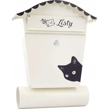 Poštovní schránka Poštovní schránka s vhozem, ručně vyrobená, s přihrádkou na noviny XL-Tools bílá