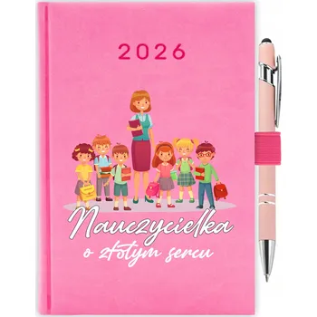 Kalendář Knižkový kalendář pro učitele 2026 A5, růžový