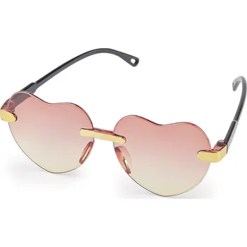 Karnevalový doplněk Párty / karnevalové brýle srdce - dětské, malé, 3 béžová tm.