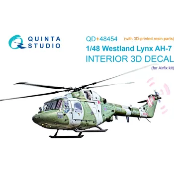 Plastikový model Quinta studio 1/48 Lynx AH-7 3D-Print&col.Interior (AIRF)