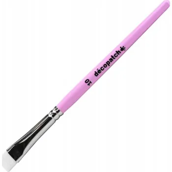 Umělecký štětec NYLONOVÝ ŠTĚTEC č. 10 růžový 14 cm na Malování/Lepení KRÁSNÝ Decopatch