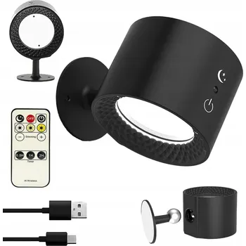 Nástěnné svítidlo Nástěnná lampa CLASSIC SPOT ČERNÁ ZLATÁ 2000MAH LED OTOČNÁ O 360°