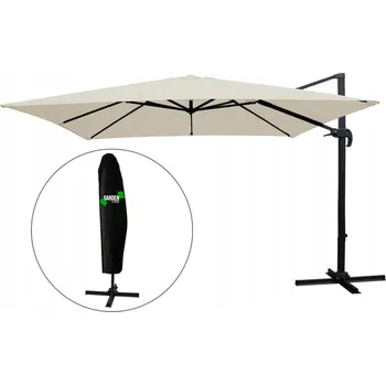 Slunečník Slunečník GardenLine béžový s boční nohou 420 x 250 cm