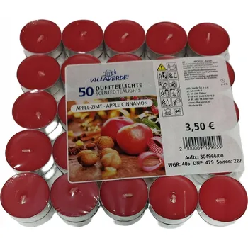 Svíčka Čajová svíčka parafinová Jablko a skořice Villa Verde