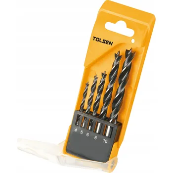 Vrták TOLSEN KPL. VRTÁKŮ DO DŘEVA 5KS4-10 mm