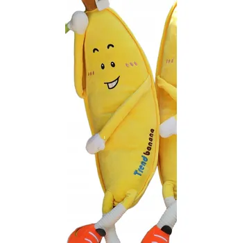 plyšák Plyšová Hračka Banán polštář 55 cm plyšový plyšák žlutý