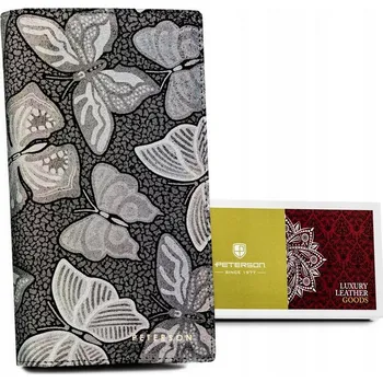 Peněženka Peterson peněženka z pravé kůže šedá PTN 421431-ONBF GRAY - dámská