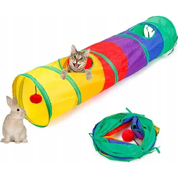Hračka pro kočku DUŻY TUNEL PRO KOČKY HRAČKA PRO HRANÍ DLOUHÝ DOMEČEK