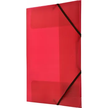Desky s gumou A4 Tetis, červený pořadač s gumou do školy i kanceláře