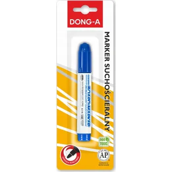 MODRÝ POPISOVAČ stíratelný za sucha Netoxický na TABULE Dong-A VYSOKÁ KRYCÍ SCHOPNOST