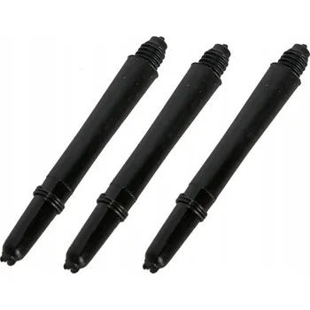 Příslušenství pro šipky Násadky Shafty Bulls Shaft Midi 42 mm ČERNÉ 3 ks