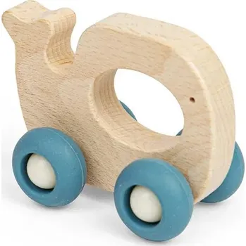 Dřevěná hračka Bigjigs Toys Zvířátko na kolečkách 1 ks Velryba