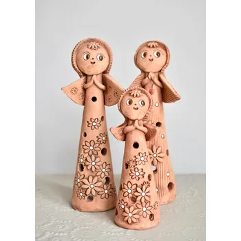 Svícen Supeko keramický svícen anděl 21 cm