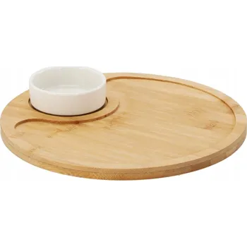 SADA NA SERVÍROVÁNÍ PŘEDKRMŮ KULATÝ PODNOS S MISKOU 25 x 3,5 CM