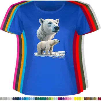 Dámské tričko damske-levne-bavlnene-tricko-digitalni-potisk-ledni-medvedi Barva: Royal blue - královsky modrá, velikost: S