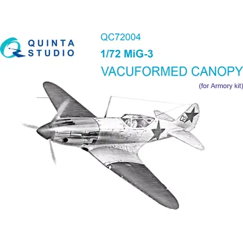 Plastikový model Quinta studio 1/72 Vacu Canopy for MiG-3 (ARMORY)