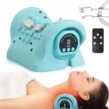 Masážní přístroj POLŠTÁŘ PRO AKUPRESURU A MASÁŽ, UVOLŇUJE NAPĚTÍ KOLEM KRKU A ŠÍJE, HŘEJIVÁ