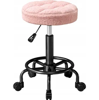 Barová židle Barová Židle Homcom , růžová, látka 66 cm