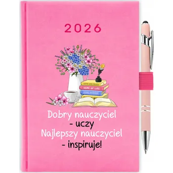 Kalendář Knižkový kalendář pro učitele 2026 A5, růžový