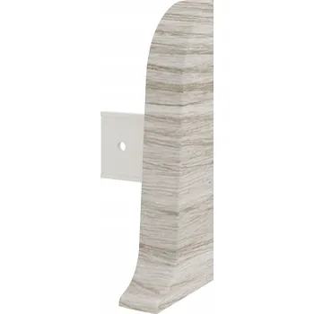 soklová lišta Levá koncovka, pravá koncovka Vilo PVC 3,5 x 55, délka 10 cm, dub